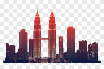 Petronas Towers In Kuala Lumpur Skyline PNG