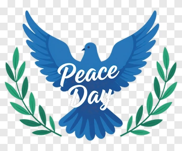 Blue Dove Representing Peace Day PNG