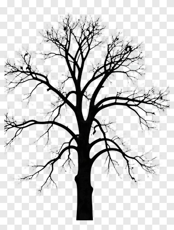 Silhouette Tree PNG