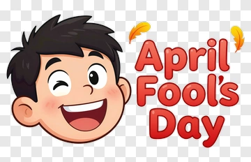 Cartoon Boy Winking For April Fool's Day PNG