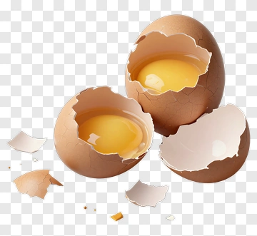 Cracked Eggs With Egg Yolks PNG