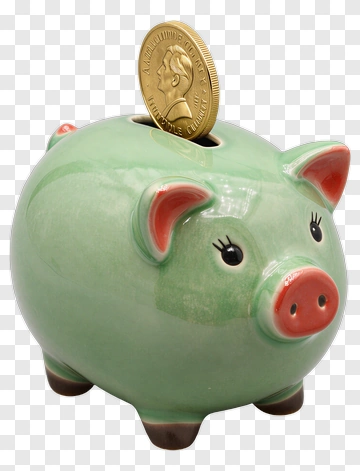 Piggy Bank With A Coin PNG