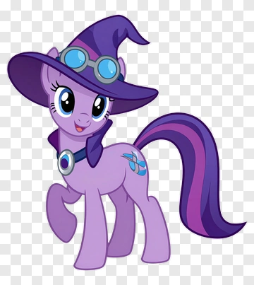 Cartoon Unicorn Wearing A Wizard Hat PNG