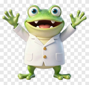 Cartoon Frog Doctor Smiling And Waving PNG