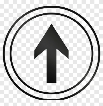 Black Upward Arrow Symbol PNG