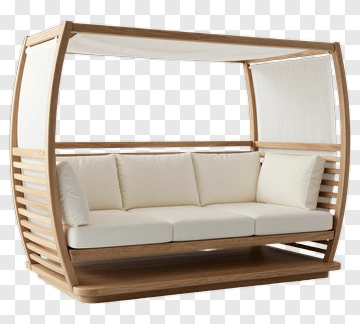 Wooden Outdoor Swing Sofa PNG