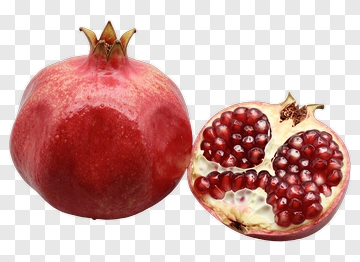 Fresh Pomegranate With Opened Half PNG