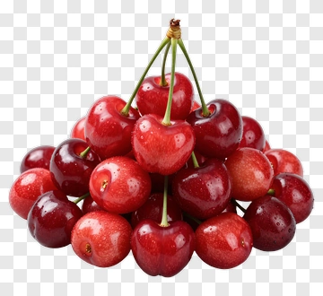 Fresh Red Cherries PNG