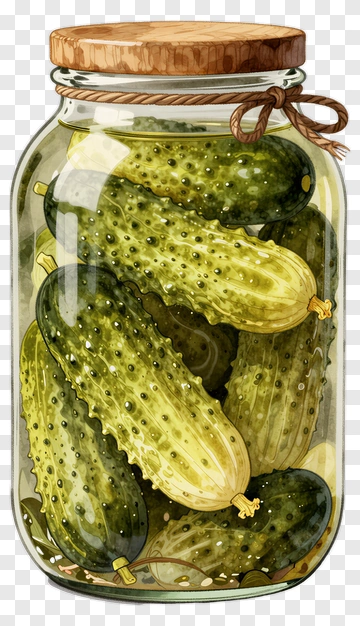Jar Of Pickled Cucumbers PNG