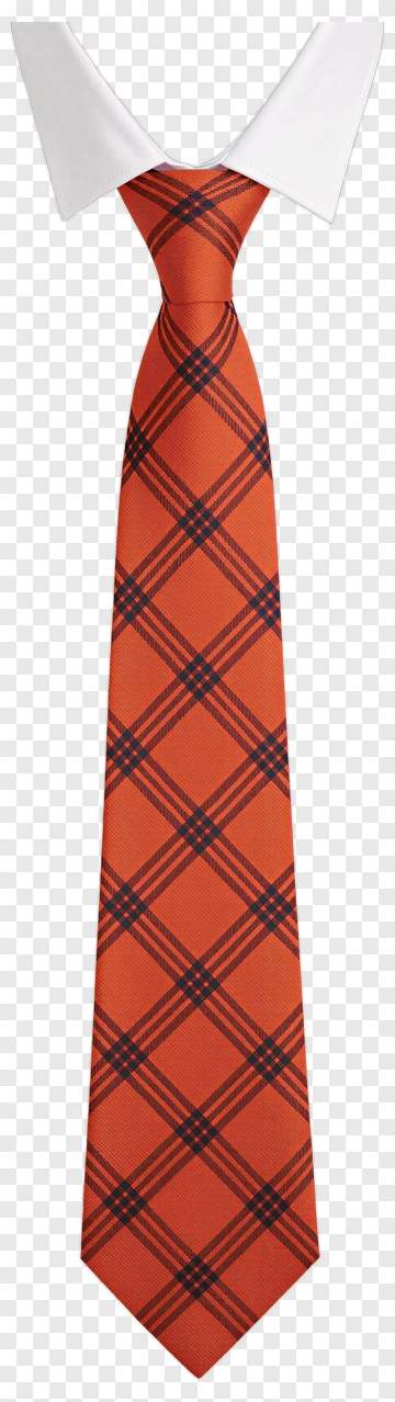 Orange Plaid Tie PNG