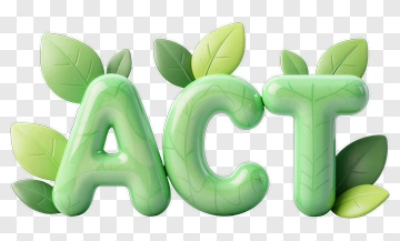 Green Leaves Surrounding The Word Act PNG