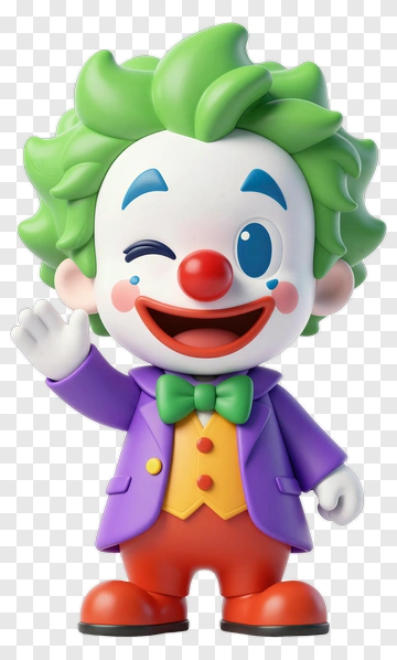 Cartoon Clown Waving Hello PNG