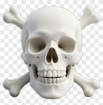 Skull And Crossbones Design PNG