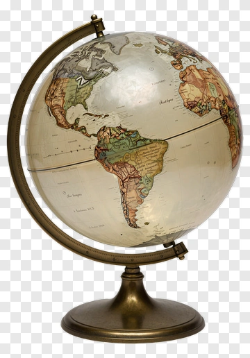 Antique Globe On Stand PNG