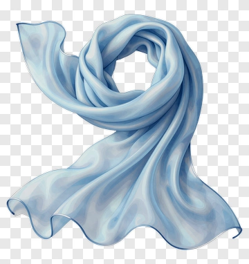 Blue Silk Scarf PNG