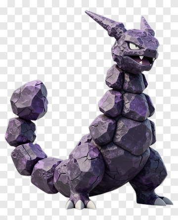 3D Rock Monster Character PNG