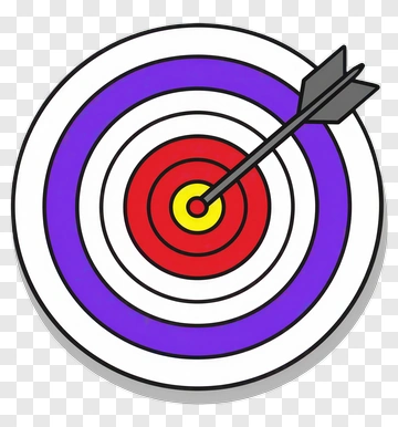 Colorful Dartboard With Arrow PNG