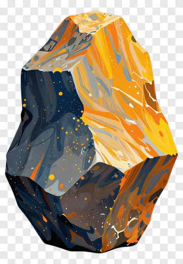 Colorful Abstract Rock PNG