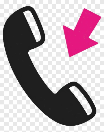 Telephone Receiver With Downward Arrow PNG