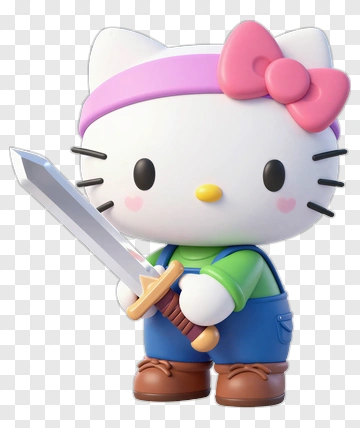 Hello Kitty Holding A Sword PNG