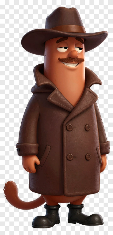 Cartoon Detective Dog Character PNG