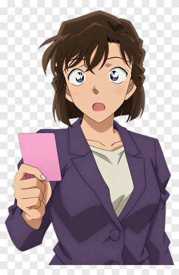 Surprised Woman Holding A Pink Card PNG