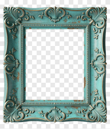 Vintage Ornate Picture Frame PNG