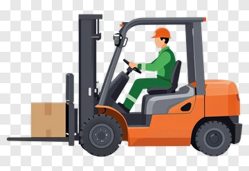 Forklift Operator Driving A Forklift PNG
