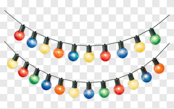 Colorful String Lights PNG