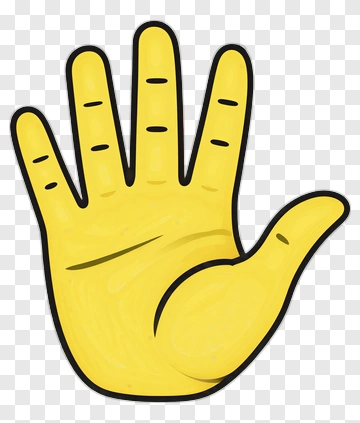 Cartoon Yellow Hand Gesture PNG