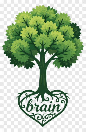 Tree With Brain Roots PNG