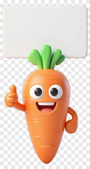 Cartoon Carrot Character Giving A Thumbs Up PNG