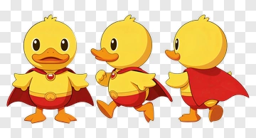 Cartoon Duck Superhero PNG