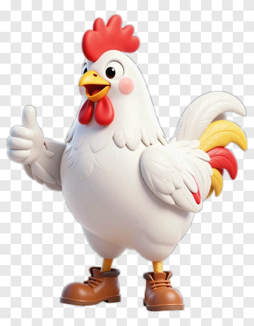 Cartoon Chicken Giving A Thumbs Up PNG