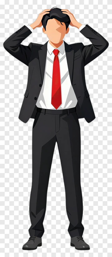 Stressed Businessman In A Suit PNG