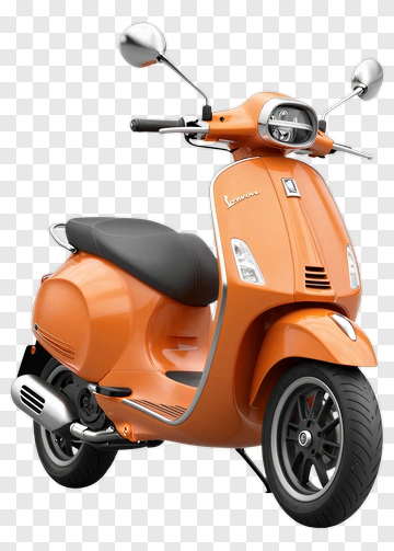 Orange Scooter PNG