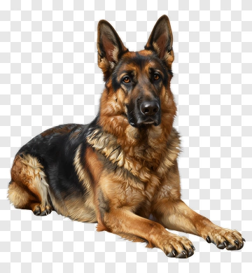 German Shepherd Dog Lying Down PNG