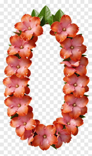 Floral Wreath With Pink Flowers PNG