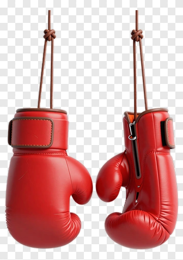 Red Boxing Gloves Hanging PNG