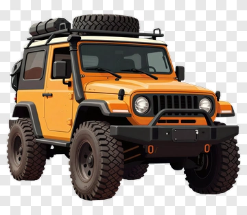 Orange Off-Road Suv PNG