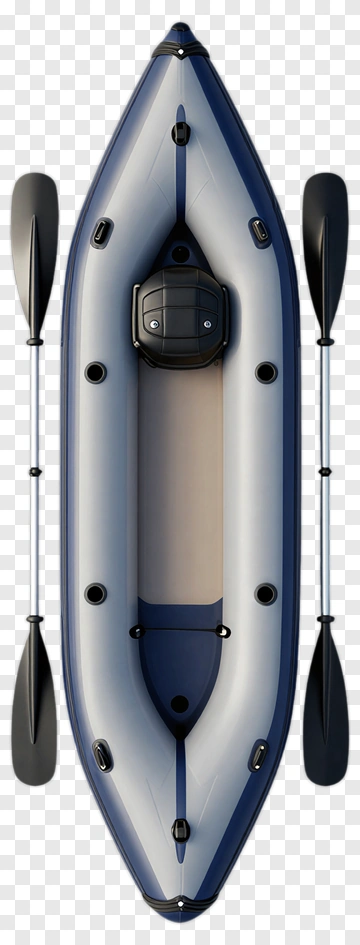Inflatable Kayak With Oars PNG
