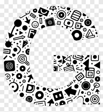 Letter G With Abstract Geometric Patterns PNG