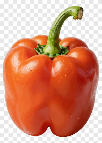 Orange Bell Pepper PNG