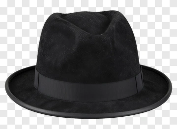 Black Fedora Hat PNG
