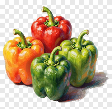 Colorful Bell Peppers PNG