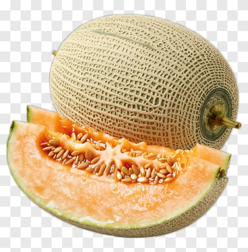 Cantaloupe With A Slice PNG