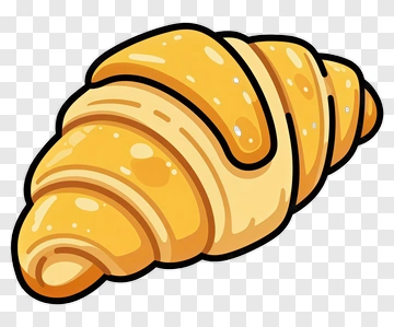Cartoon Croissant PNG