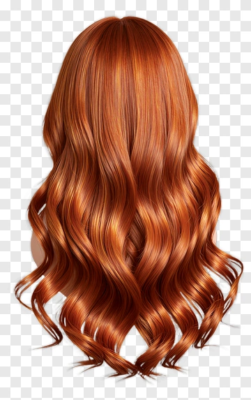 Long Wavy Red Hair PNG