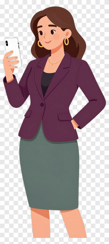 Businesswoman Using A Smartphone PNG