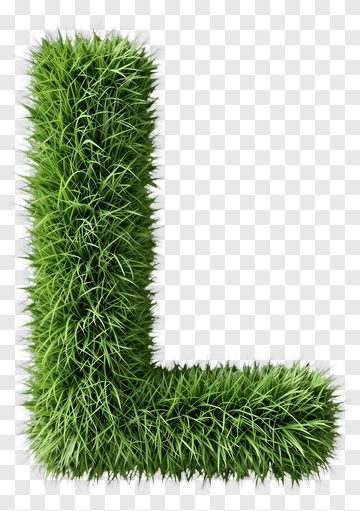 Green Grass Letter L PNG